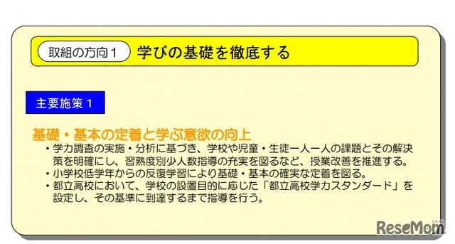 学びの基礎を徹底する