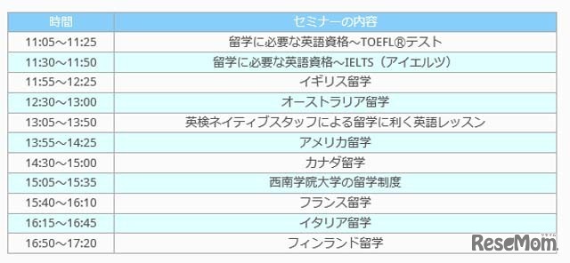 セミナースケジュール