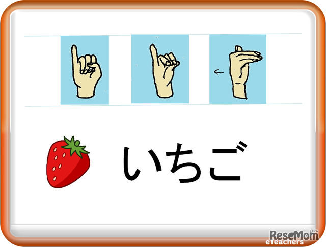 特別支援教育向けのフラッシュ型教材の一例（指文字の学習）