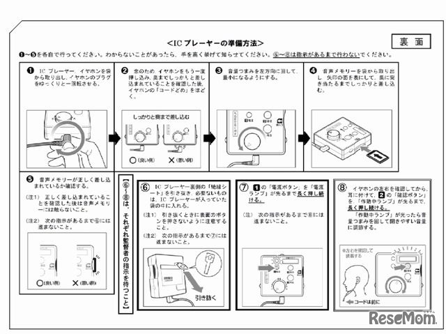 ICプレーヤーの準備方法