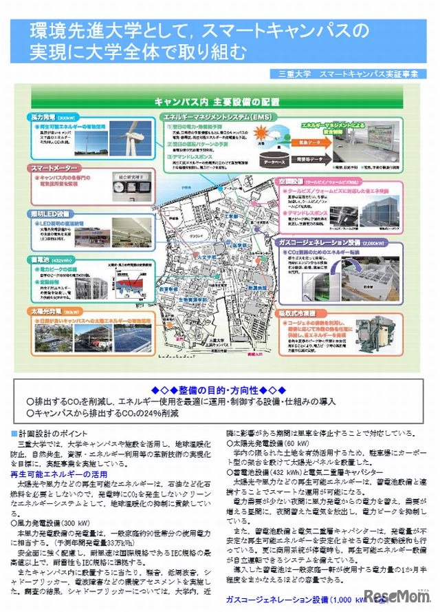 三重大学のスマートキャンパス実証事業