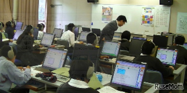 2014 年東京立正中学校・高等学校、すらら補習授業の様子