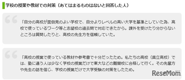 学校の授業や教材で対策した理由