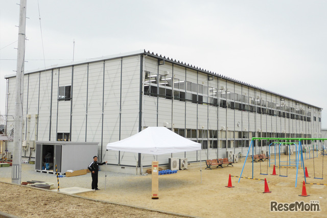 未だに仮設校舎の福島県南相馬市立小高小学校