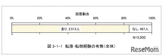 転落・転倒経験の有無