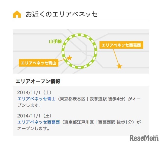 エリアベネッセ青山とエリアベネッセ西葛西