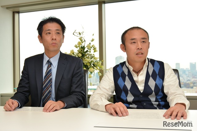 インタビューに応える須藤啓太氏（左）と上澤貴生氏（右）