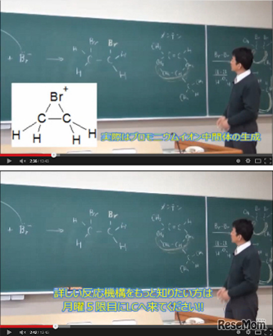 学生が作成した予習・復習用ビデオ