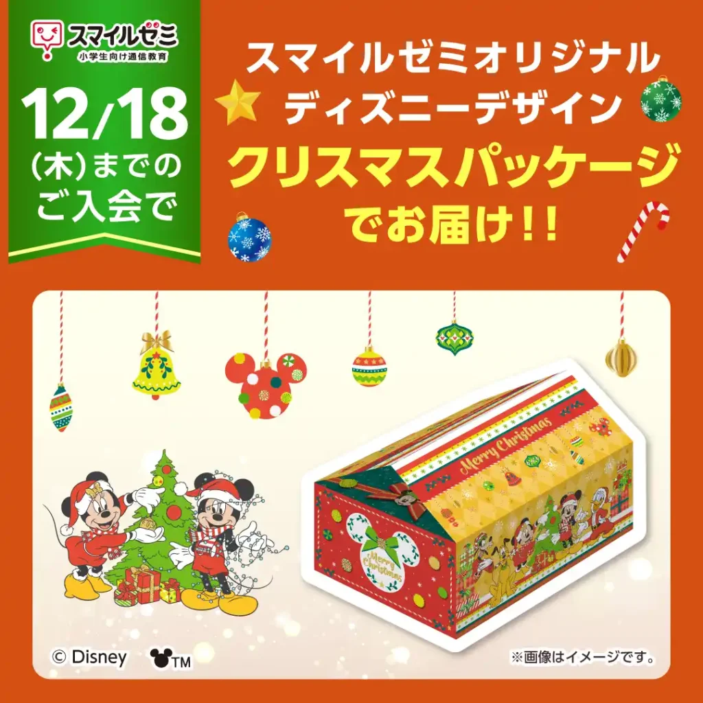 スマイルゼミオリジナルディズニーデザイン　クリスマスパッケージ　小学生
