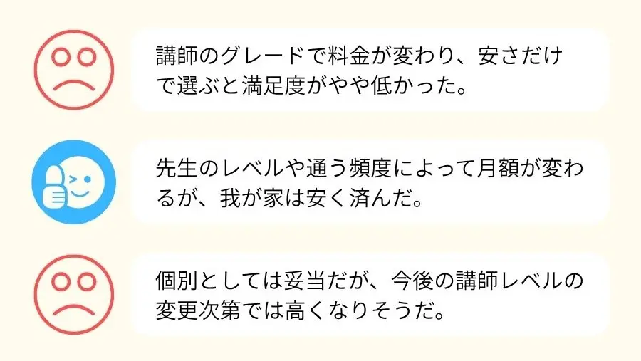 講師に関する口コミまとめ
