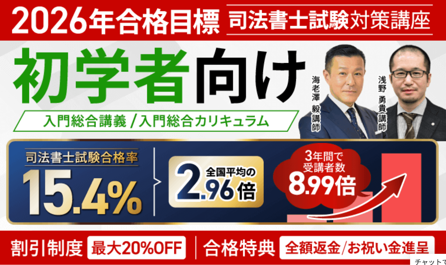 アガルート司法書士講座の評判・口コミは？2025年向け！合格率や安い 