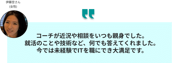 コーチテックを実際に使った伊藤空さんの口コミ