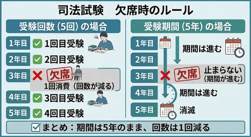 司法試験 欠席時のルール