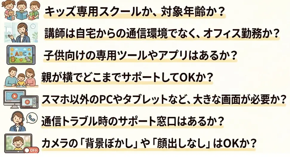 英会話教室のチェックポイント