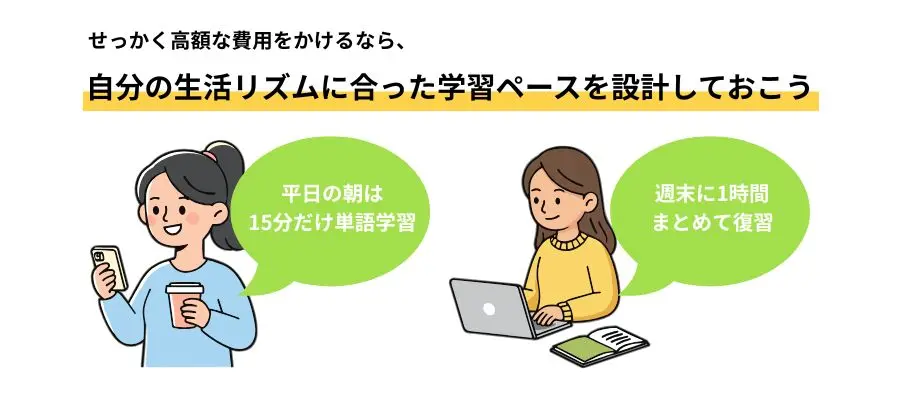自分の生活リズムに合った学習ペースを設計しておくことが大切