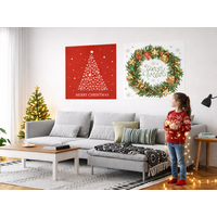 【期間限定50%OFFセール】今年のクリスマスは壁紙で特別な空間演出を。簡単に貼って剥がせる「Decol クリスマス壁紙コレクション」がお得に