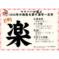 発表！2026年ママパパの「今年の抱負」ランキング　1位は「楽」─“楽しむ”と“楽々・気楽に”の2つの願い／いこーよファミリーラボ調査【2025⁻2026年年末年始の子育て世帯の実態と予測調査第3弾】