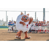 今年もウルフィが始球式に登場！小学生の硬式野球「ウルフィキャラバン少年野球大会」～メ～テレは夢を追う球児を応援します～
