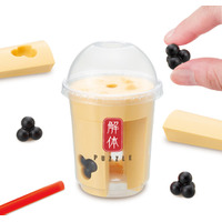 「タピオカミルクティー」がパズルに進化！？つぶつぶ食感を組み立てよう！『解体パズルLite タピオカミルクティーパズル』