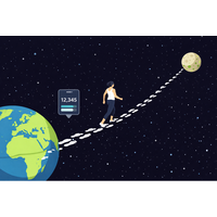 総歩数4億9600万歩で