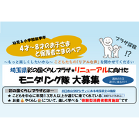 【埼玉県】彩の国くらしプラザリニューアルプロジェクト もっと楽しくしたいから「親子モニタリング隊大募集」