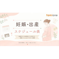 妊娠初期から産後1年まで時期ごとの変化と過ごし方をまとめた「「妊娠・出産スケジュール表（ファミワン監修）」の無料配布を開始しました」