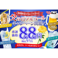 【角ハイ＆氷結レモンが88円!!】父の日や休日は、じゅうじゅうカルビで乾杯！角ハイボールや氷結レモンサワーなど、1杯88円～（税込97円～）楽しめるお得なクーポンを公式アプリで配信！