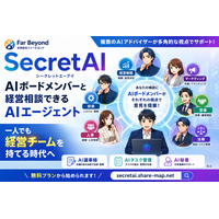 合同会社ファービヨンド、AIボードメンバーと相談できるAIエージェント「SecretAI」を提供開始～8人の専門AIアドバイザーといつでも経営会議が可能～
