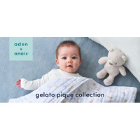 【ジェラート ピケ】「aden + anais(TM)」とのスペシャルコレクション！高品質な糸をやさしく織ったモスリンコットン使用のスワドルやビブなどギフトに最適なアイテムを発売