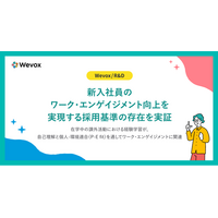 【Wevox/R&D】新入社員のワーク・エンゲイジメント向上を実現する採用基準の存在を実証