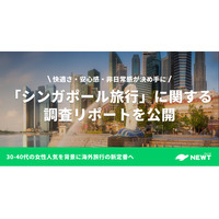 旅行アプリ『NEWT（ニュート）』、「シンガポール旅行」に関する調査リポートを公開