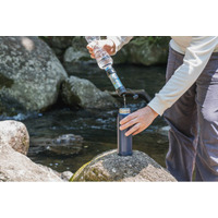 「その備蓄水、手洗いにも使いますか？」飲む水を残すための「生活用水は現地で確保」という考え方を提案。SONAERU 携帯淨水器 3Lウォーターバッグ付き9点セット。