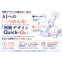 AIと行う「判断デザイン Quick-Q(R)｜個人実践版」を開発 ― 1日1件・2～3分で判断前の事実確認を習慣化