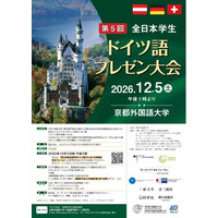 【京都外国語大学】学びを、社会へ届ける発信力に。12/5開催「第5回全日本学生ドイツ語プレゼン大会」10/3までエントリー受付中！