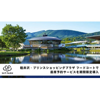【軽井沢・プリンスショッピングプラザ】シルバーウィーク5連休のフードコート混雑対策として当施設初の座席予約サービス「NEW PORT Reserve」を期間限定導入