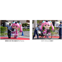関西発YouTubeアニメ『HELLO OSAKA』公式キャラクター 「梅田のウメちゃん」が一日警察署長として交通安全の呼びかけを行いました