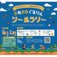 和歌山県紀の川エリア(紀の川市・岩出市)を巡って商品券や特産品が当たる「きのかわぐるりんシールラリー」を開催中