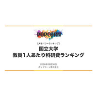 『大学パワーランキング』が「教員1人あたり科研費が多い国立大学ランキング」を発表　国立大学80校を対象にした2026年調査レポート
