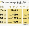 DET Bridgeの料金プラン